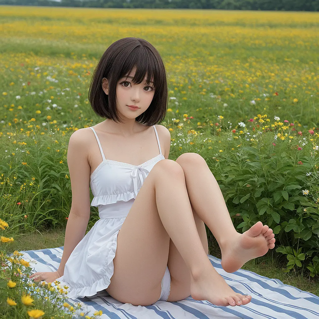 ai asina girl with bare feet